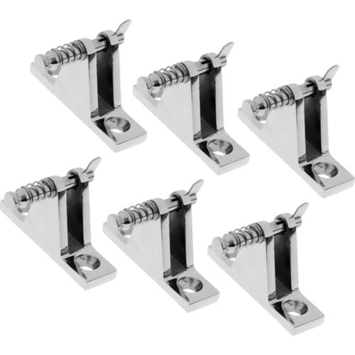 6 Pieces Boat Canopy/Cover Quick Release Pin Deck Mount Bimini Top Fittings