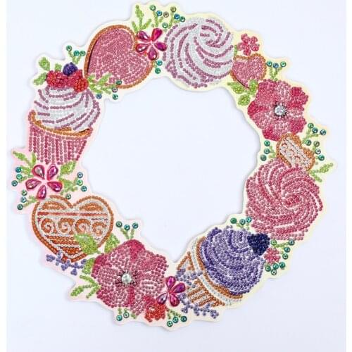 Chingaco Ice Cream 5D Diamond Painting Wreath Garland for Party Festival Wall Decoration