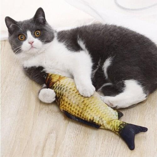 Electronic floppy fish pet cat toy simulation moving Fish cat Toy for Cat Chewing Playing Biting Supplies USB Charging