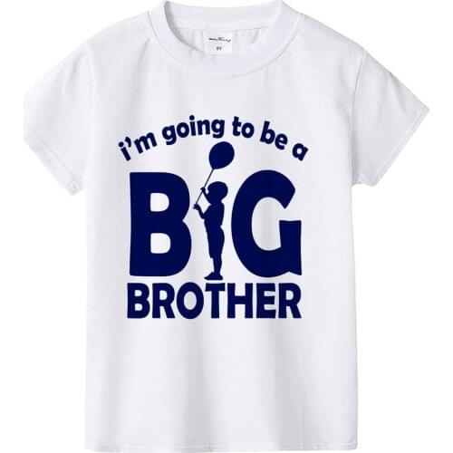 I'm Going To Be A Big Brother Birth & Pregnancy Announcement T-Shirt Top Boy Baby Son Family Look Tshirts Summer Fashion Tee