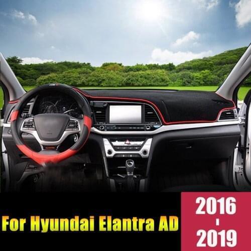 Car Dashboard Cover Mat Sun Shade Pad Instrument Panel Carpets For Hyundai Elantra MD AD 2011-2016 2017 2018 2019 Accessories