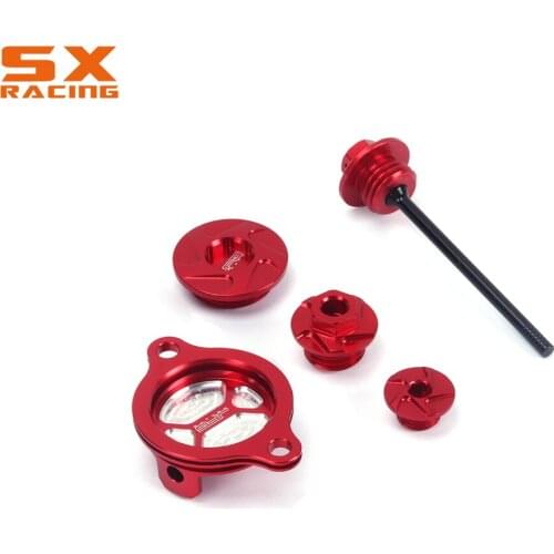 CNC Oil Filter Cover & Timing Screw & Oil Dipstick For HONDA CRF450X 05-16 CRF250R 2010 2011 2012 2013 2014 2015 2016