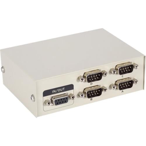 MT-Viki 4 Port DB9 RS232 Switch Serial COM Device Console Printer Sharing Selector Controller 232-4