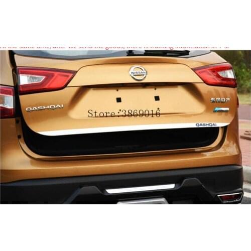 For Nissan Qashqai j11 2015-2018 Rear Tail Door Sticker Stainless Steel Back Door Tailgate Trim Car Styling Accessories