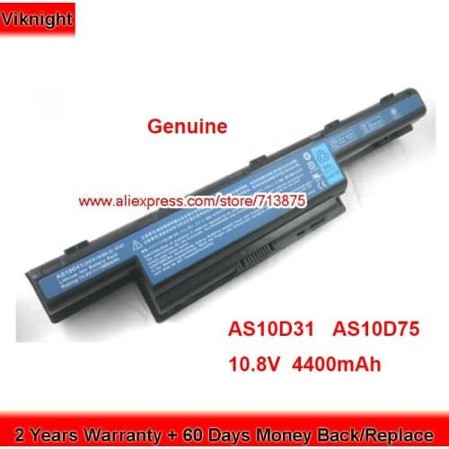 Genuine AS10D31 Battery AS10D75 for Acer 8472G 4733Z 5742 4740 7750 E1-451G Laptop 10.8V 4400mAh