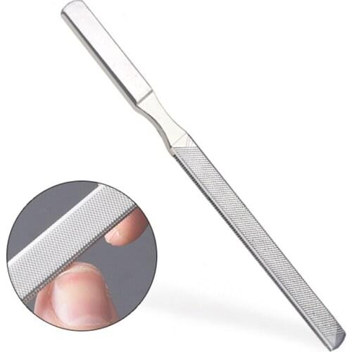 1PCS Stainless Steel Nail File Buffer Tool Polishing Strip Double Side Manicure Tools Metal Double Side For Women Men Manicure