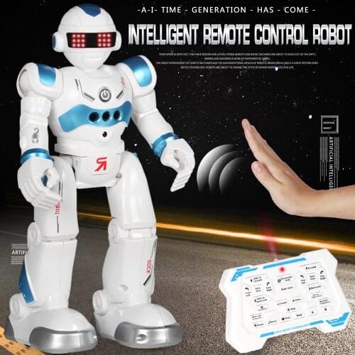 Remote Control Robot Multi-function USB Charging Childrens Toy RC Robot Kids Intelligent Programmable Robot Figure Gesture Sens