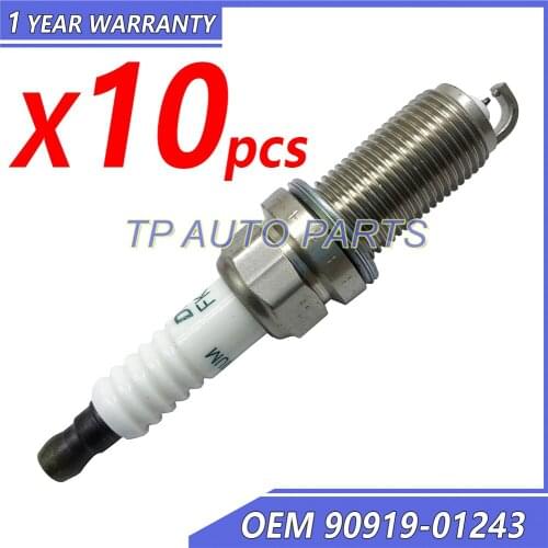10 Pieces Spark Plug OEM 90919-01243 9091901243 FK16HR11 Compatible With Toyota