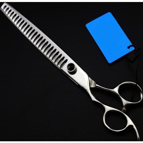 Japan 440c 8 inch sliver left hand hair scissors barber makas thinning shears haircut scissor hairdressing scissors pet grooming