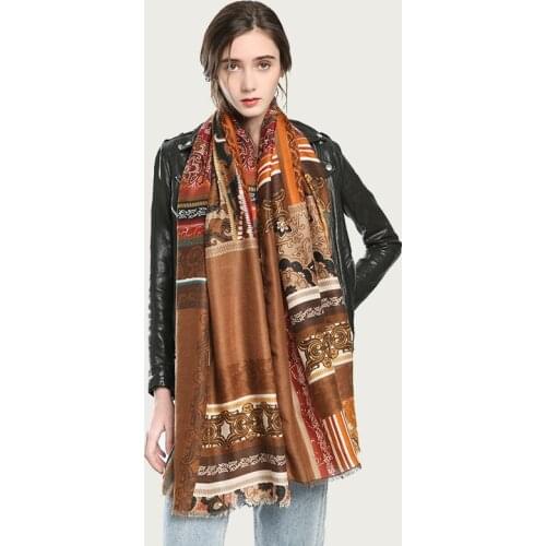 Women Luxury Retro Print Hijab Scarf Soft Large Vintage Shawl Wrap Beach Travel Sarong Design NEW [6799]
