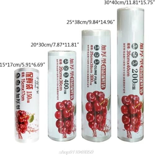 1 Roll Multipurpose Plastic Produce Bag on a Roll Clear Food Storage Bags for Bread Fruits Vegetable Contact D03 20 Dropship