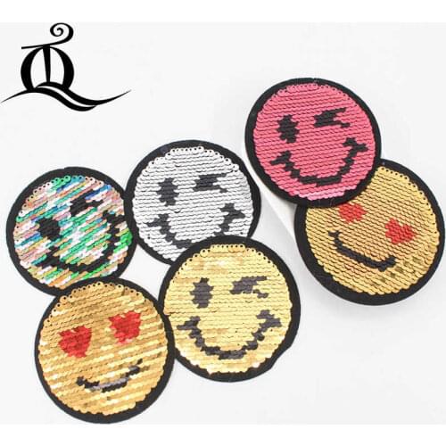 Mixed 1pcs 8.2x7.8CM Sequins sequins Sewing Clothes Jeans Embroidery Patches Hotfix Applique Motifs Sew On cartoon animal E28