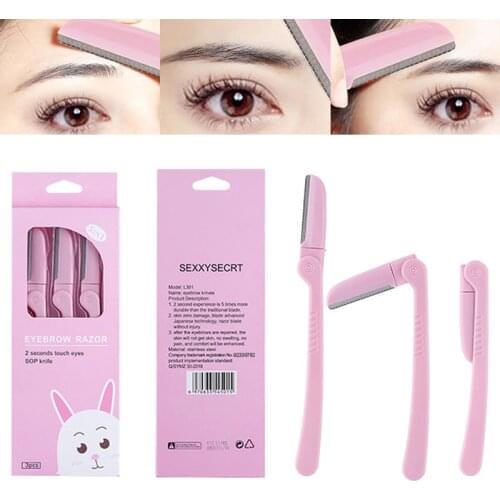 3/6pcs Convenient Eyebrow Trimmer Face Razor Safe Razor Blade Shaver Facial Body Hair Remover Spatula Shaver Beauty Makeup Tools