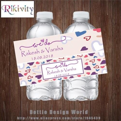 20 Custom Wedding Bachelorette Party Water Bottle Wine Labels Waterproof Candy Bar Wrapper Sticker Anniversary Party Decoration