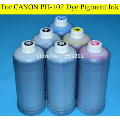 6 Liter Refill Ink For Canon PFI-102 PFI-104 For Canon iPF650 iPF655 iPF750 iPF755 iPF760 iPF765 iPF765MFP Printer