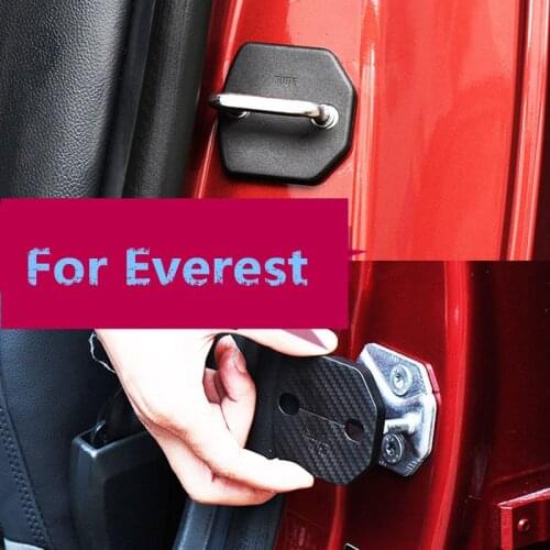 ABS Carbin Fibre Door Lock Protective Cover & Stopper For Ford Everest AA186