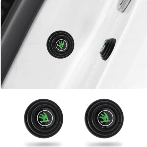 Car Door Shock Stickers Absorber Soundproof Buffer Pier Decoration For Skoda Rapid Fabia Superb Kamiq Octavia Kodiaq Karoq Scala
