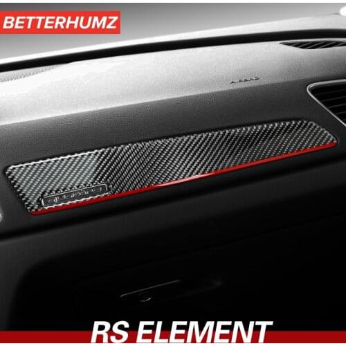 Car Interior Moulding Carbon Fiber Door Panel Trim Cover Copilot Dashboard Panel auto sticker Car Styling For Audi Q3 2013-2018