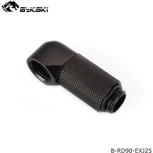 Bykski Water Cooling Fittings ,90 Degree Rotary Elbow ,25mmm Extension ,Silver,Black, Drop Shipping,G1/4 ",B-RD90-EXJ25
