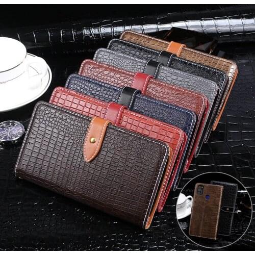 Case For Samsung Galaxy M21 Case Cover Crocodile Grain Flip Leather Case For Samsung Galaxy M21 Cover Business Phone Case