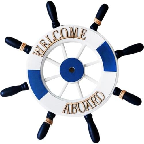 Wooden Steering Wheel Wall Plate Home Living Room Decoration