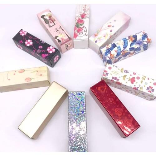 Kraft Paper Box DIY Lip Stick Tube packaging box 2.5*2.5*8.5mm Lip Blam Tube Kraft Paper Boxes Package Paper Box 100Pcs/Lot