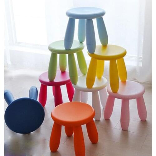 Colorful Kids Stool Round Plastic Load-bearing 100kg Stools Children Furniture Stool for Home meubles pour enfants Decor