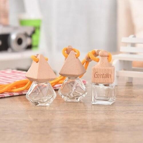 Creative Gift Container, DIY Car Hang Pandent Decoration, Empty Glass Perfume Bottle Essential Oil Bottle F20172884