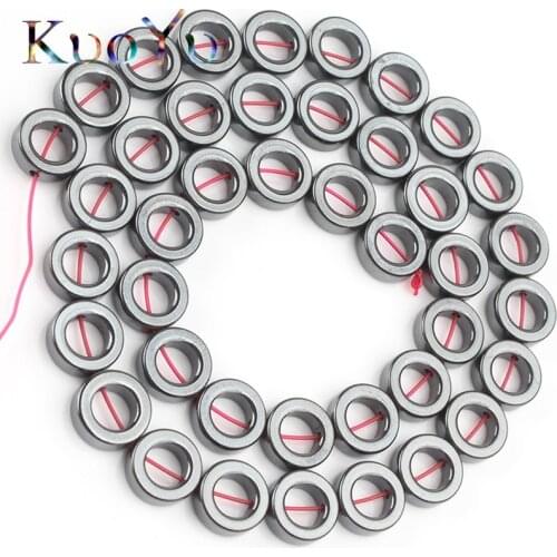 Natural Black Hematite Stone Round Circle Beads Loose Spacer Bead For Jewelry Making Diy Bracelet Earring Pendant Accessories