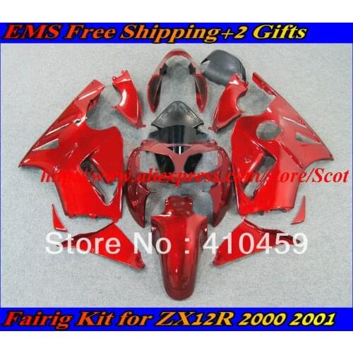 Fashion red Fairing kit for KAWASAKI Ninja ZX12R 02 03 04 05 ZX 12R 2002 2003 2004 2005 ZX-12R 02-05 Fairings set+7gifts