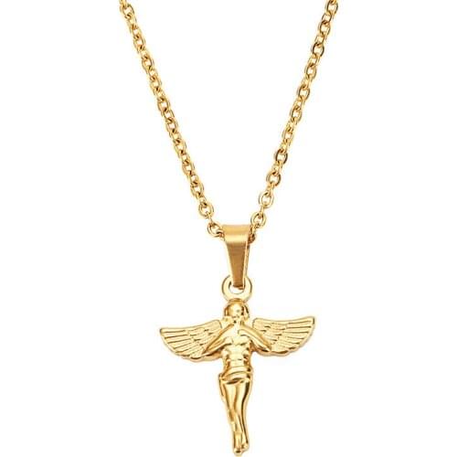 New trend titanium steel angel clavicle chain temperament stainless steel necklace