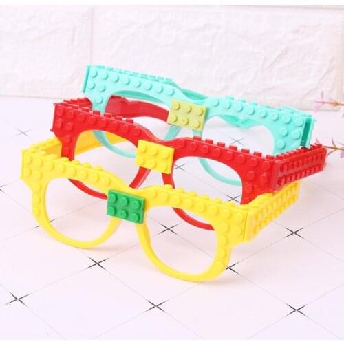 New Glasses Blocks Baseplate DIY Toy Glasses Frame Brick Compatible Building Block Child Educational Set Funny Glasses For Kids