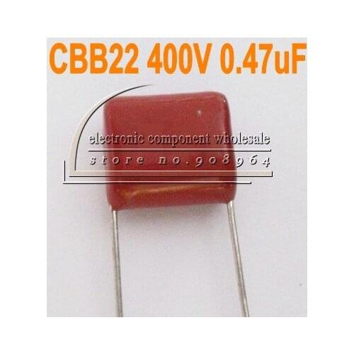 Wholesale 200pcs/lot CBB22 400V 474 0.47uF 470nf 400v474J CBB MPP metallized polypropylene film capacitors