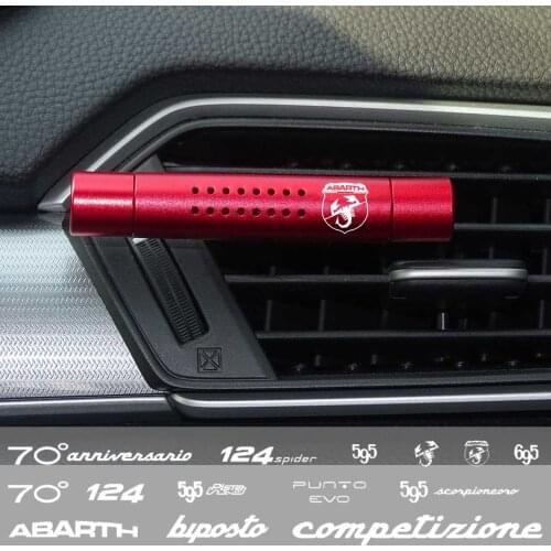 For fiat abarth 124GT 124 spider 595 695 pista turismo Scorpion 695 RIVALE Car Air Freshener Air Outlet Aromatherapy Clip Sticks