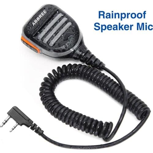 ABBREE AR-780 Waterproof PTT Shoulder Speaker Microphone for Kenwood TYT Baofeng Walkie Talkie UV-5R BF-888S UV-82 Two Way Radio