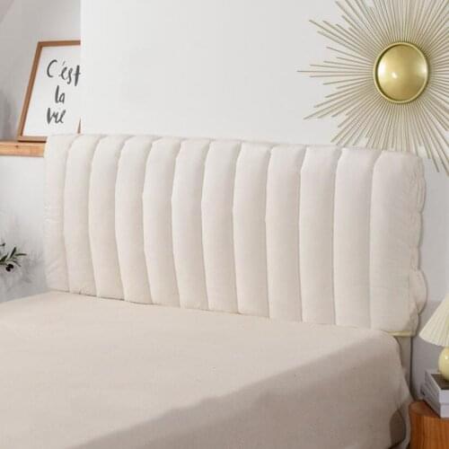 Plush Thicken Bed Head Cover All-inclusive Headboard Cover Bed Head Back Dust Protection Wood Bed Anti-collision Back Cover Head