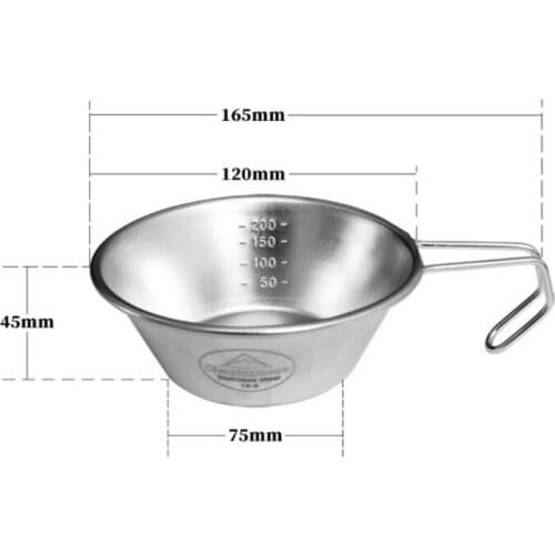 Portable Cooker Utensils Pot Durable Outdoor Stainless Steel 304 Bowl Picnic Barbecue Cup Mountain Climbing Water Camping