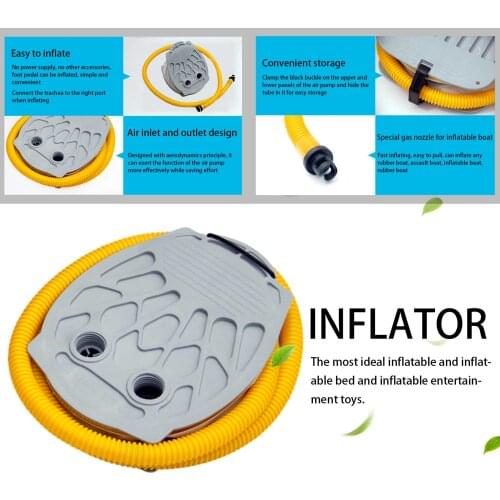 Portable Inflatable Boat Kayak Foot Air Pump Raft High Pressure Foot Inflator For Kayak Drifting Board Durable Accessories