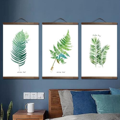 Custom posters and Plant Leaves Landscape prints nordic poster Wall Art Canvas Painting Picture for Living Room Home Decor
