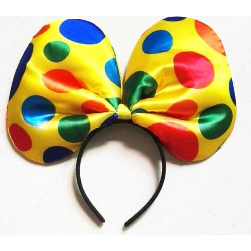 6X Headband For Clown Costume Hair Band Bows Mickey Ears Headband Halloween Party Makeup Christmas Home Decor Supplies