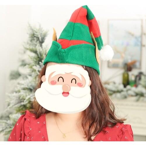 1pcs Christmas Decoration Christmas Elf Hat Child Adult Christmas Hat Creative Cartoon Hat