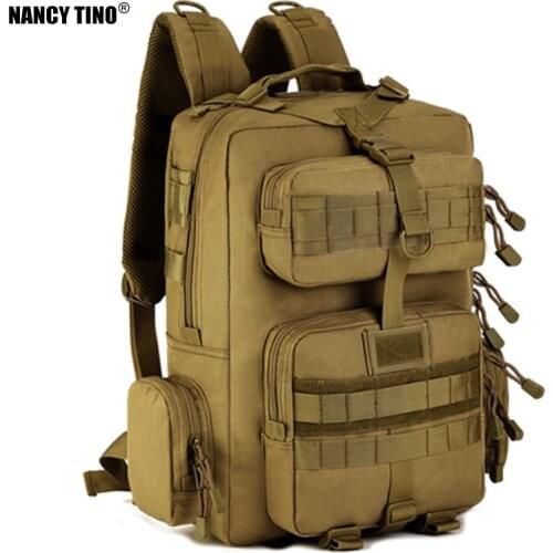 NANCY TINO Tactical Backpack 30L Molle Outdoor Sport Bag Military Army Laptop Rucksack Men Camping Hiking Climbing Bag Hunting