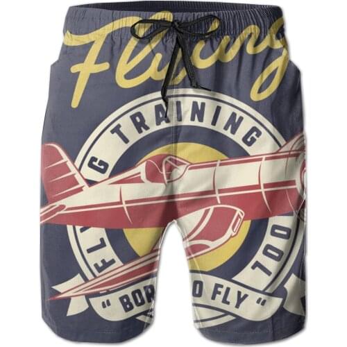 2020 New Classic Airplane Summer Beach Shorts Streetwear Men Board Vacation Shorts Casual Quick Dry