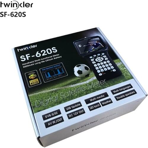 HD Satellite Finder Twinkler SF-620S 4.3 inch LCD Screen with Spectrum Analyzer CCTV Camera in AHD Handheld DVB-S2 Finder Meter