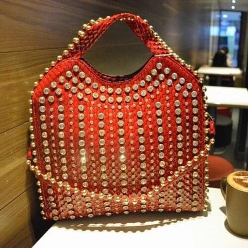 Shoulder New Bag Female Luxury Handbags Crossbody Bags Fashion Diamonds Rhinestone Women PU Leather Tote Bags High Capacity