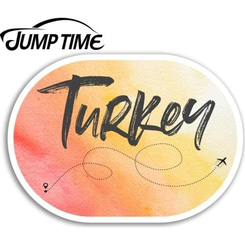 Jump Time for Turkey Vinyl Stickers Turkish Travel Sticker Luggage Laptop Truck Window Bumper Decal Waterproof Accessories