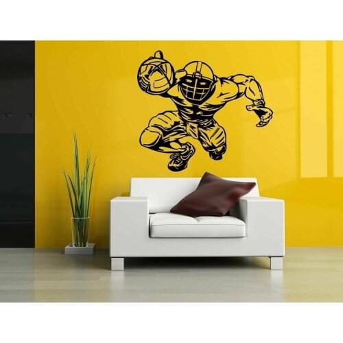 Rugby American Football Vinyl Wall Sticker School Dormitory Youth Room Decoration Mural YD12