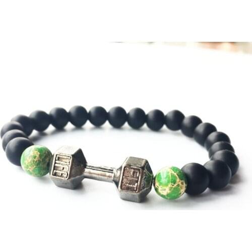 High Popularity Women Men Sporty Style Dumbbell Shape FIT LIFE Written With Beautiful Beads Gift Choose Provide Dropshipping