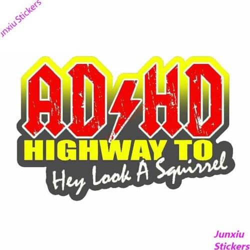 ADHD Bomb Label Funny Car Stickers JDM Racing Waterproof Auto Decals Auto Sunscreen Car Accessories Decoration KK13*9cm