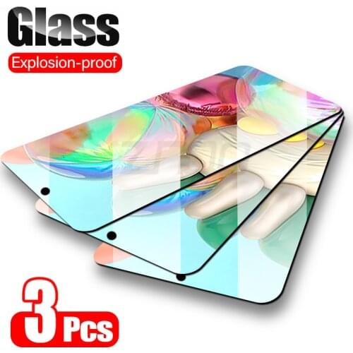 3Pcs Tempered Glass For Samsung Galaxy M51 M21 M31 M11 M01 A51 A71 A31 A41 A21S Screen Protector Samsung A02 A32 A52 A72 Glass
